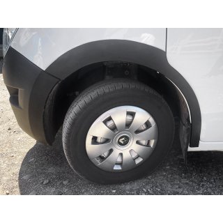 Nissan NV400 2010- гг. Накладки на арки (4 шт, черные, ABS)